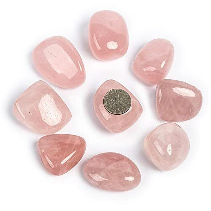 1/2lb Rose Quartz Tumbled Stones for Wicca, Reiki, and Energy Crystal 