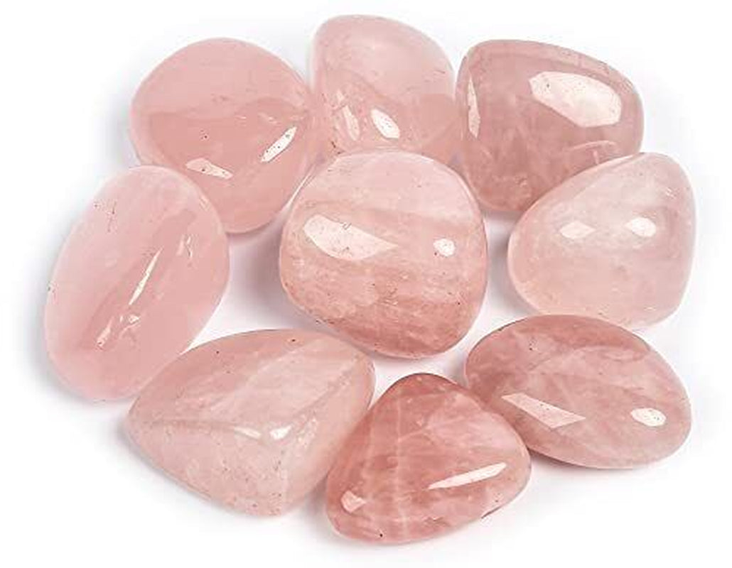 1/2lb Rose Quartz Tumbled Stones for Wicca, Reiki, and Energy Crystal 