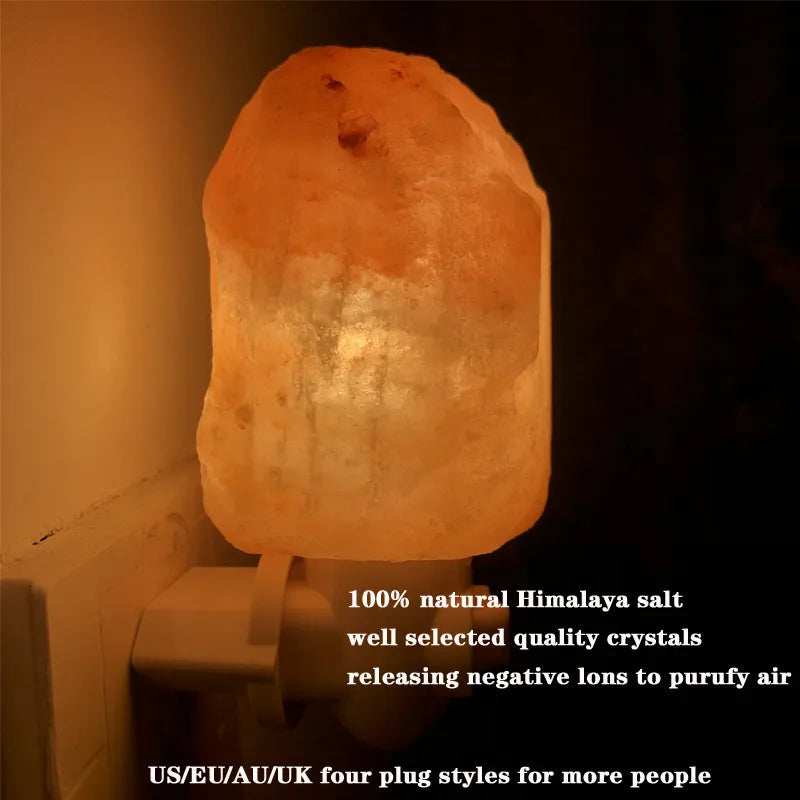 Himalayan Salt Lamp Air Purifying with Plug Release Negative Ions, Warm White