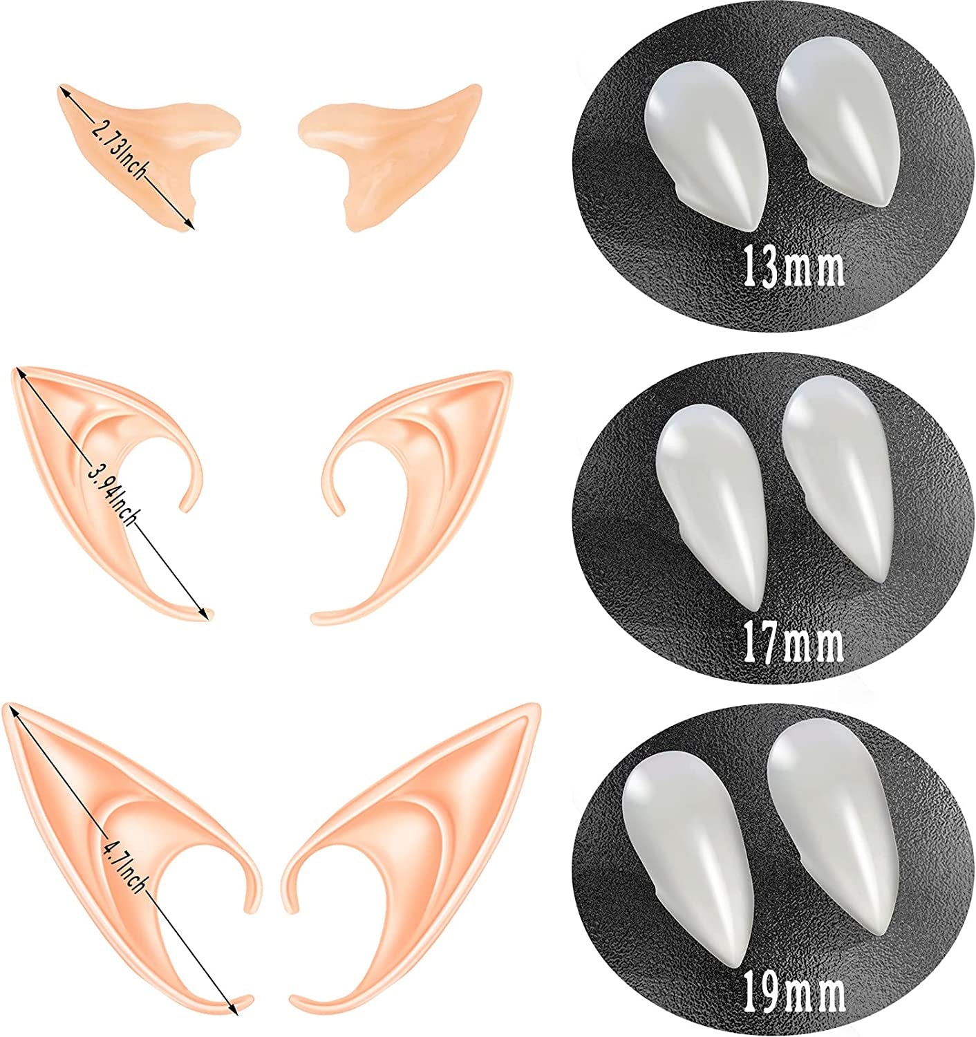 Cosplay Accessories Elf Ears Fangs 