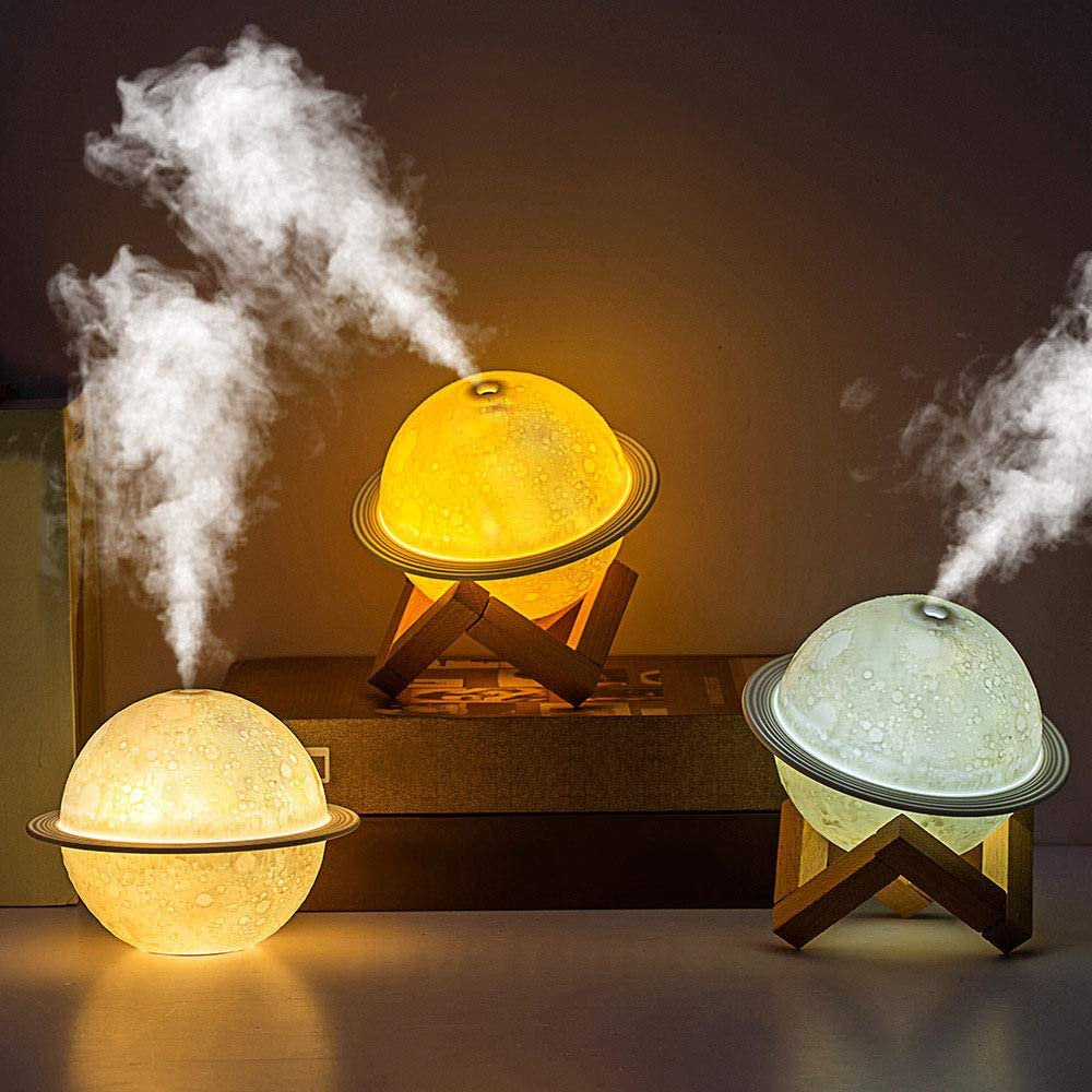 Humidifier, 2 in 1 Moon Night Light & Humidifiers with USB Powered